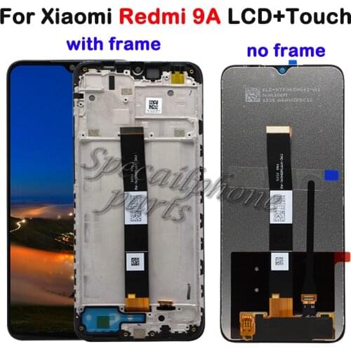 6.53'' For Xiaomi Redmi 9A / 9AT / 9I /9C LCD Display With Frame Touch Screen Digitizer Assembly for M2006C3LG C3LI C3LC C3L lcd