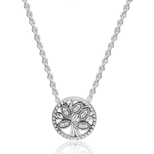 Necklace Collares 925 Sterling Silver Jewelry Tree of Life Chain Women Bijoux Femme Choker Collier Necklaces