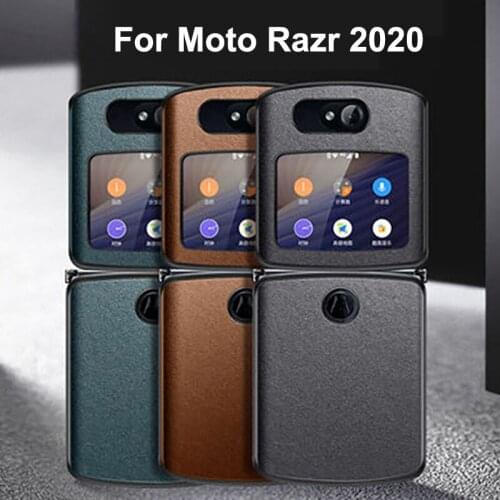 Luxury Genuine Leather case For Moto Razr 5G Case cover PU leather Cases For Moto rola razr back cover shell For Moto Razr 2020