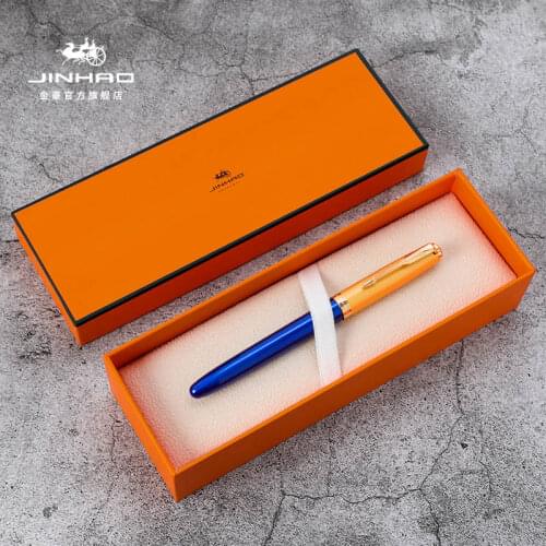 Jinhao 85 Fountain Pen Spiral Rotating Cap Office Writing Calligraphy Extra Fine Iridium Pen Metal Wood Retro Pen