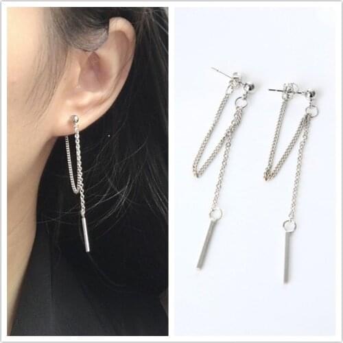 Korean Fashion Jewelry Earrings Tassel Retro Long Drop Earrings Chain Metal Earrings Wholesale Statement Earrings Brincos