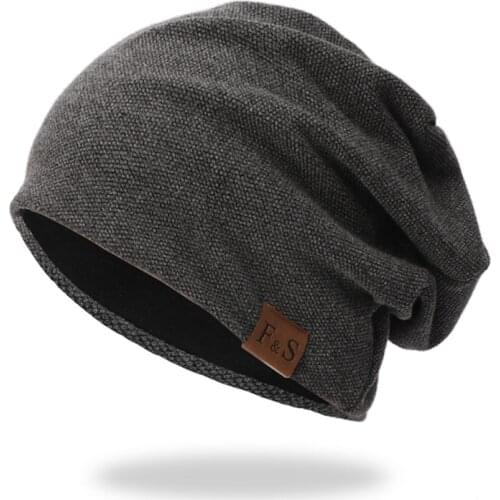 Beanies Casual Cap Thermal Elastic Knitted Cotton Warm Hat Unisex Street Style Hip Hop Sports Headwear
