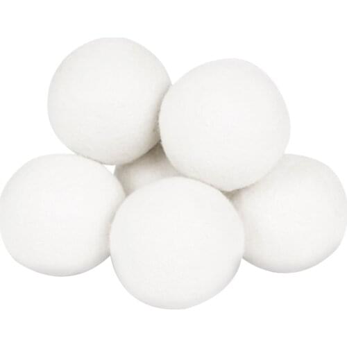Organic Wool Dryer Balls, 8-Pack - Natural Eco Friendly Fabric Softener - Reusable Dryer Sheets for Infants - Soft and Gentle on