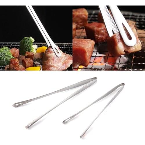1pc Stainless Steel Food Tongs Food Tong Cooking Tools Accessory Non-Slip Barbecue Steak Tongs Kitchen Accessories