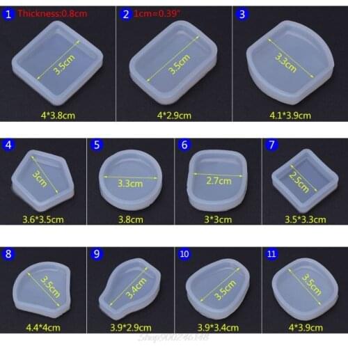 Silicone Mold DIY Jewelry Making Round Geometric Fan Shape Pendant Epoxy Resin Au06 20 Dropship