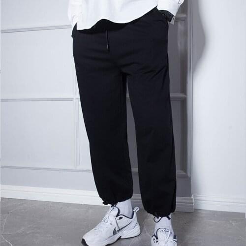 European and American high street style loose casual pants sports pants wide leg pants pants adjustable jogging pants beam feet