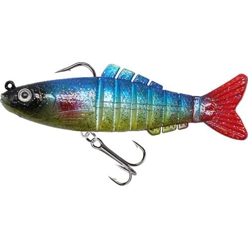 1pcs Fishing Soft 18g 9cm Silicone Swing Lure Swimbait Surface Wobbler Sea Sinkers