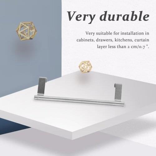 Hot 1 Pcs Bathroom Kitchen Cabinet Shelf Rack Towel Racks Over Door Towel Rack Bar Hanging Holder Bathroom Hanger Door Hanger