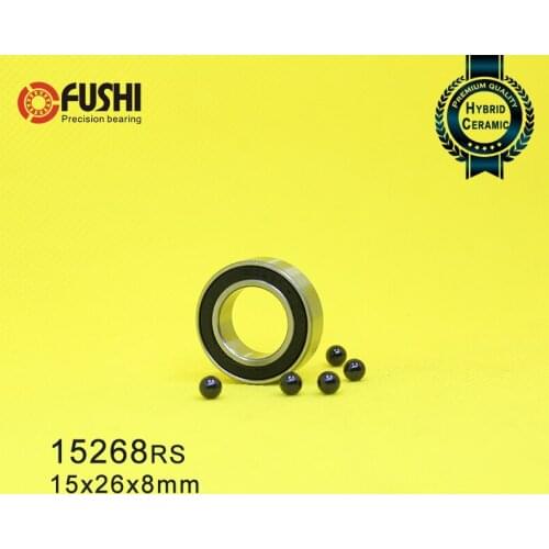 15268 Hybrid Ceramic Bearing 15x26x8mm ABEC-1 (1 PC) Bicycle Bottom Hub Brackets Spares MR15268 Si3N4 Ball Bearings 15268-2RS