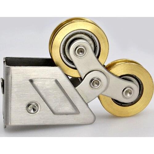 2008-Type Sliding Door Plastic Steel Window Pulley Aluminum Alloy Brass Wheel Muted Roller House Hardware