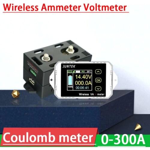 DC 100V 50A 100A 200A 300A Wireless Voltmeter Ammeter Lithium Battery monitor Tester Capacity Coulometer Power Digital Meter VA