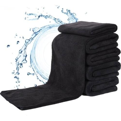100 * 200cm Thicken Increased Superfine Fiber Fitness Quick-drying Sports Towel Fitness Sports Bath Towel (Black) Bath Towel