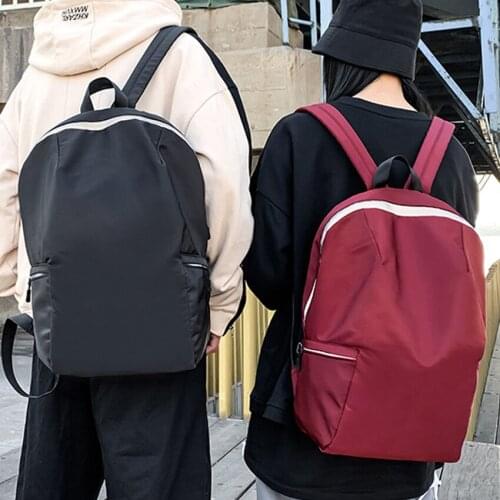 Travel Bag For Women Backpack School Men Teenagers Large Capacity Designer Simple Nylon Waterproof Big Black Notebook Reflective