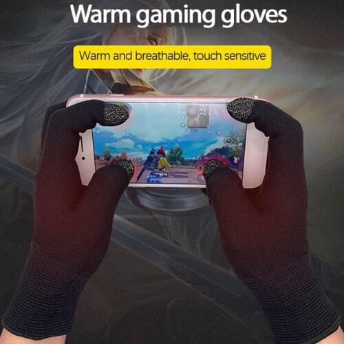 2pcs Hand Cover Game Controller For PUBG Game Sweat Proof Non-Scratch Sensitive Touch Screen Gaming Finger Thumb Sleeve Gloves