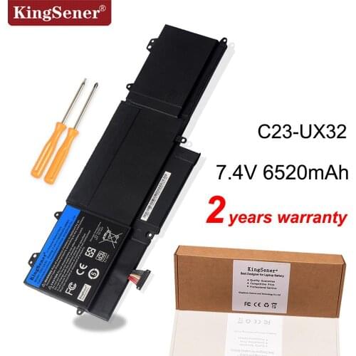KingSener New C23-UX32 Laptop Battery for ASUS VivoBook U38N U38N-C4004H ZenBook UX32 UX32V UX32A UX32VD 7.4V 6520mAh
