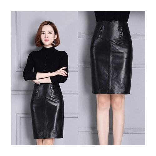 Top brand Wrap Leather Skirt Hip Leather Skirt K91 high quality