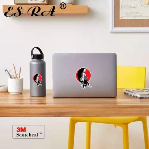 Stickers Japanese Samurai Girl Laptop Decals Vinyl Pegatinas Car Matt Waterproof Window Bottle Decorate Skateboard Journal