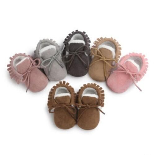 2020 Newborn Baby Boys Girls Soft Sole Crib Shoes Warm Boots Anti-slip Sneakers 0-12M