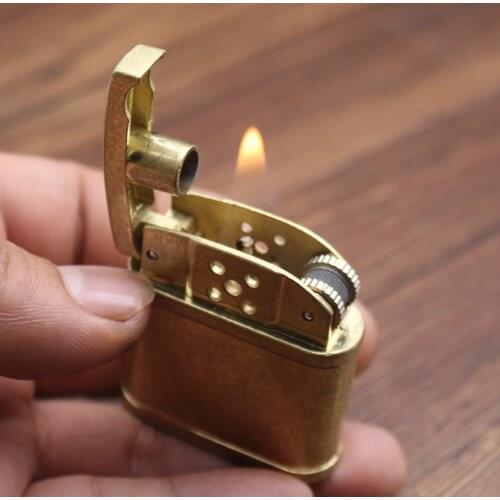 Dolphin new kerosine lighter highly sealed groove retro classic nostalgic mini grinding wheel creative cigarette oil igniter