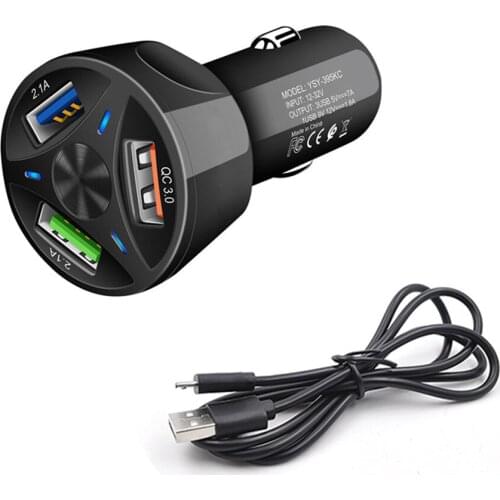 USB Car Charger Adapter 3-Port Car Charger QC 3.0 Fast Charging for DJI Mavic mini