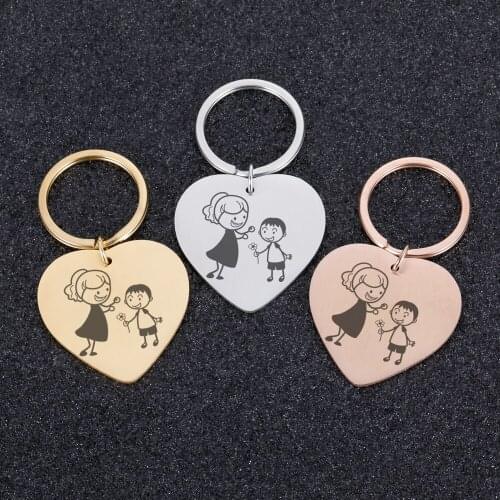 Mothers Day Gifts Keychain for Mother Aunt Birthday Gifts From Daughter Niece Stainless Steel Keyring for Mother Aunt