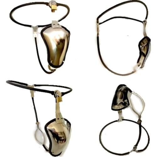 Stainless Steel Male Chastity Belt Device Adjustable Pants Invisible Bondage Set Bird Cage Hole Plug Fetish Sex Toys for Men