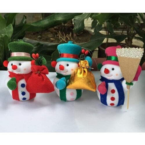Christmas Gift Bag Room Snowman Doll Christmas Tree Decorative Pendant Doll Toy a lot/6pcs