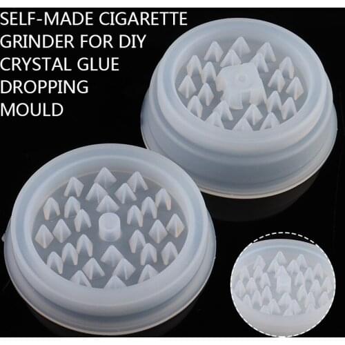 DIY Grinding Cigarette Boxes Mold Silicone Crystal Epoxy Smoke Grinder Leaf Dry Flower Spice Crusher Casting Mold Handmade Craft