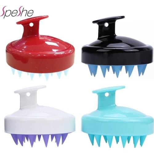 Silicone Head Massage Brush Clean Scalp Comb Hair salon Household Shampoo Brush Bath Washing Massage Comb Hairdressing Tools