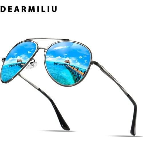 DEARMILIU Retro Polarized Sunglasses Men/Women Driving Eyewear Accessories Pilot Sun Glasses Goggle UV400 Gafas De Sol For Men