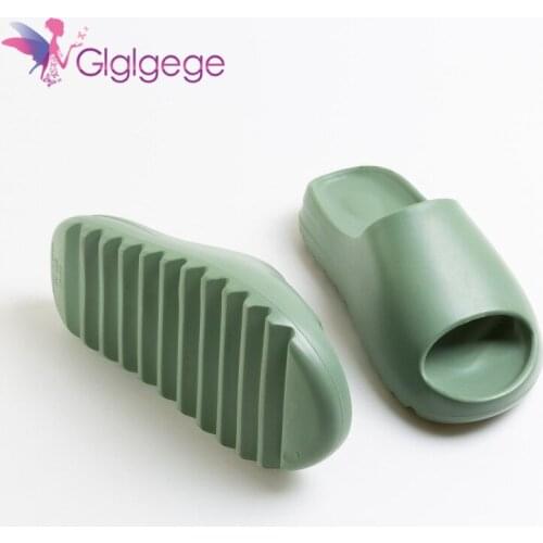 Glglgege New Style Slippers Women Fashion Summer Solid Color Casual Home Slipper Shoes Eva Injection Non-slip Shoes Beach Slides