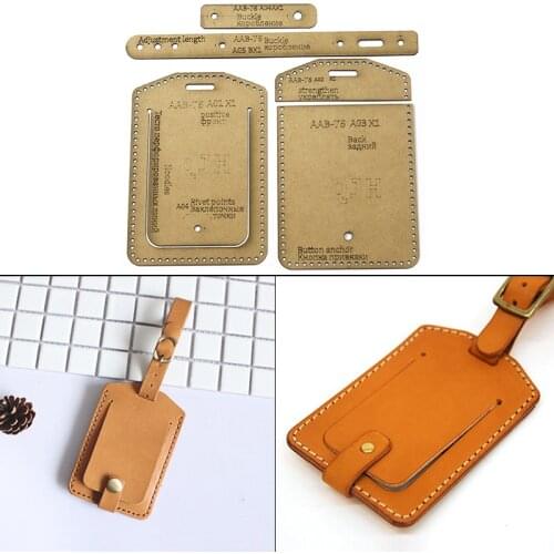 1Set DIY Kraft Paper Template New Fashion Retro Leather Bag Wallet Leather Craft Pattern DIY Stencil Sewing Pattern7.5*11cm