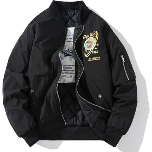 Brand Mens Pilot Jackets Thick Warm Cotton Liner Windproof Windbreakers Bomber Jacket Men Streetwear Fashion Spring Coats Men