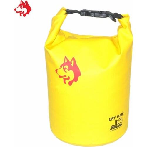 High Quality 10L PVC swimming Dry Bag Yellow/Blue Hiking climbing Bags Cheap Waterproof river trekking drying Pack
