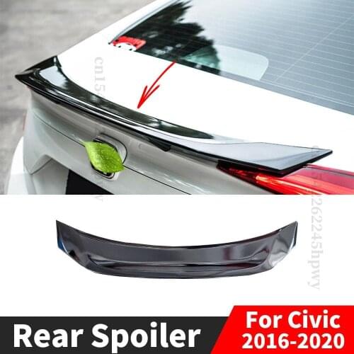 Roof Rear Spoiler Wing Splitter Diffuser Trunk Spoiler Modified Body Kit Decoration For Honda Civic 2017 2016 2018 2019 2020