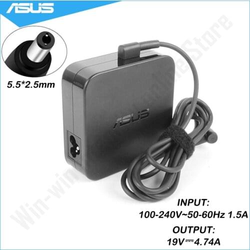 19V 4.74A 90W 5.5*2.5mm AC adapter Power Charger For Asus U56E Q550L K501U A53E R510C A55A K53S A53S A54C N56DP X52F U50F Laptop