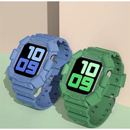 For Apple Watch Series 6 5 4 3 2 1 SE Tough Soft Armor Protect Band Wrist Strap