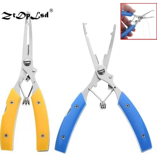 ZtDpLsd Stainless Steel Versatile Fishing Plier Scissors Knives Line Cutter Hook Remove Tool Multifunction Pliers Accessories