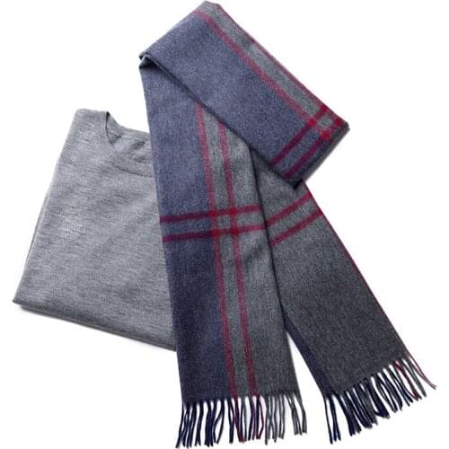 100% cashmere men fashion high quality striped long scarf patchwork color 200x38cm