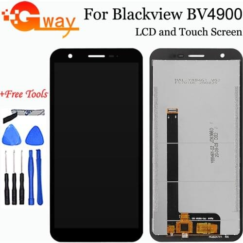 5.7" Black For Blackview BV4900 LCD Display Touch Screen Digitizer Assembly For BV4900 Phone Replacement Spair Parts + Tools