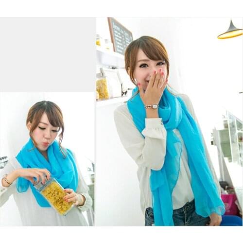 150x180cm Comfortable Chiffon Scarves for Women Solid Color Plus Size Scarf Wrap Cover Shawl Feminine Beach Cover Up Cape Stole