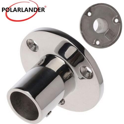 2018 Boat Parts & Accessories 0.98"(25mm) Tube Hand Rail Fitting Marine Boat Stainless Steel 90 Degree Round Base Hardware