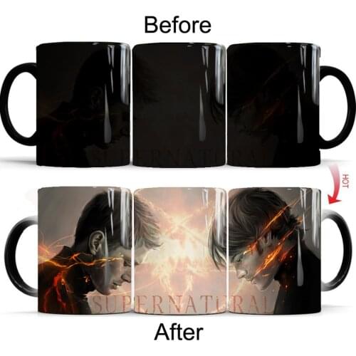 2019 the end begins supernatural mug color changing tea coffee ceramic cup mugs best gift for you or your friens drop shipping