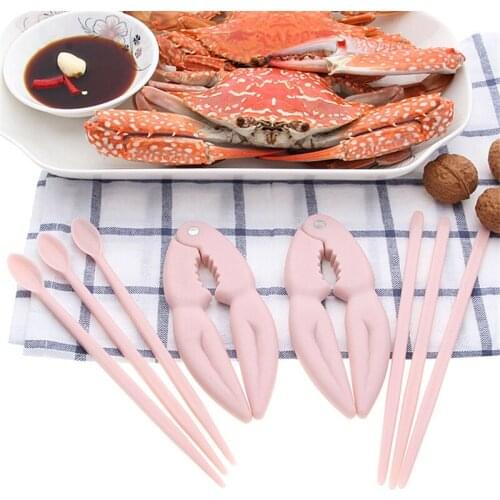 8Pcs/set Lobster Cracker Crab Tools Plastic Seafood Tools Kits Kitchen Crab Nut Cracker