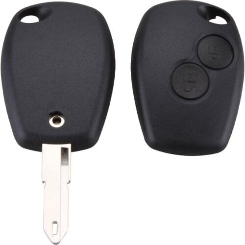 Car Replacement 2 Button Car Remote Key Fob Shell Case Fit For Renault Clio DACIA Logan Sandero Uncut Blade Key Case Covers
