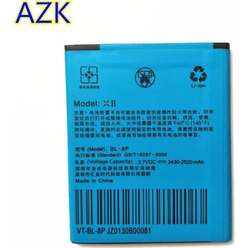 AZK 1 PCS 100% high quality battery for UMI X2 Smart mobile Phone Umi X2 DNS S5002 Battery Batterie Bateria BL-8P battery