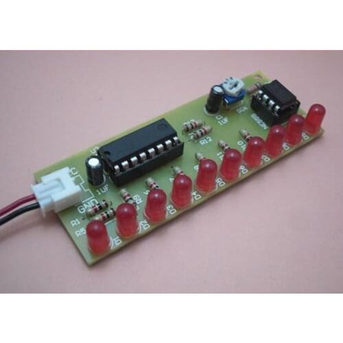 Free Shipping! Water lamp kit NE555 + CD4017 Electronics water lights DIY kits