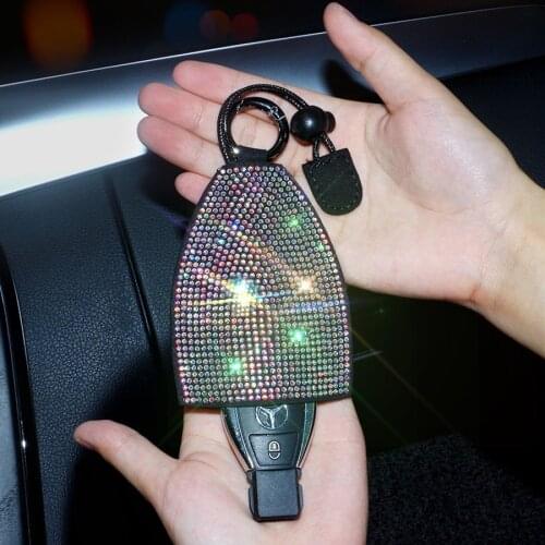 Diamond Key Cover Case Set Shell Skin Remote Key Blank Fob Auto Parts Car Accessories for Girl for Fiat 500 Bmw F10 Bmw F30