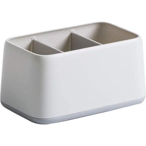 Remote Control Holder, Pen Holder, Desktop Organizer Storage Box, Remote Control Organizer Stationery, 3 Compartments