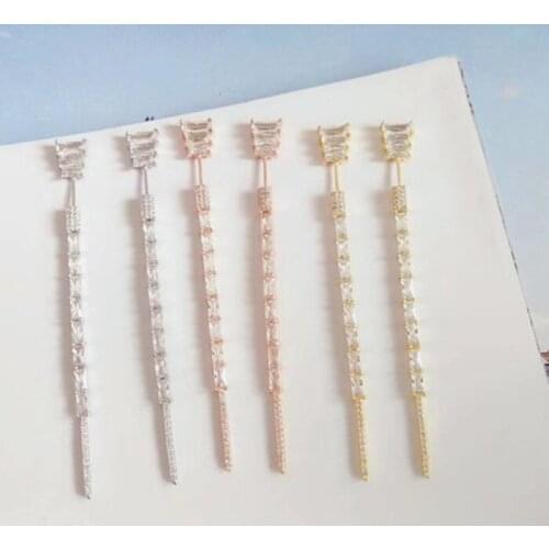 Designer Fashion 925 Sterling Silver Jewelry 3A Cubic Zirconia Party Earring